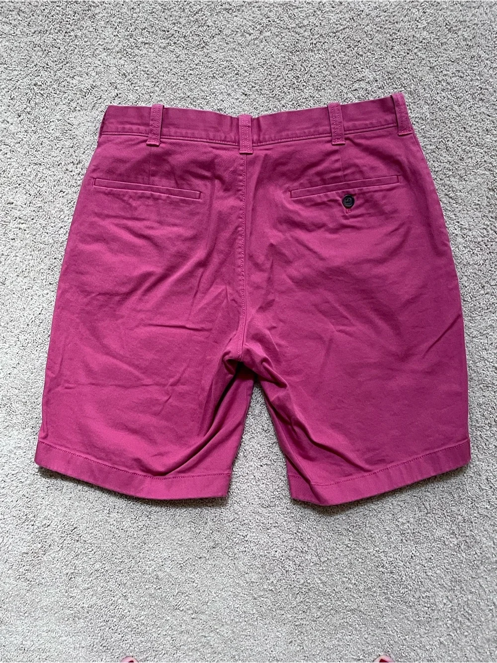 J. Crew Men’s Flat Front Chino Shorts in Rose